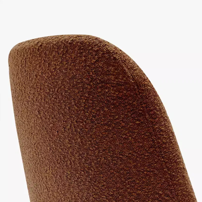 Chaise de salle à manger en bouclette rembourrée de style milieu de siècle WestinTrends