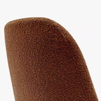 Chaise de salle à manger en bouclette rembourrée de style milieu de siècle WestinTrends