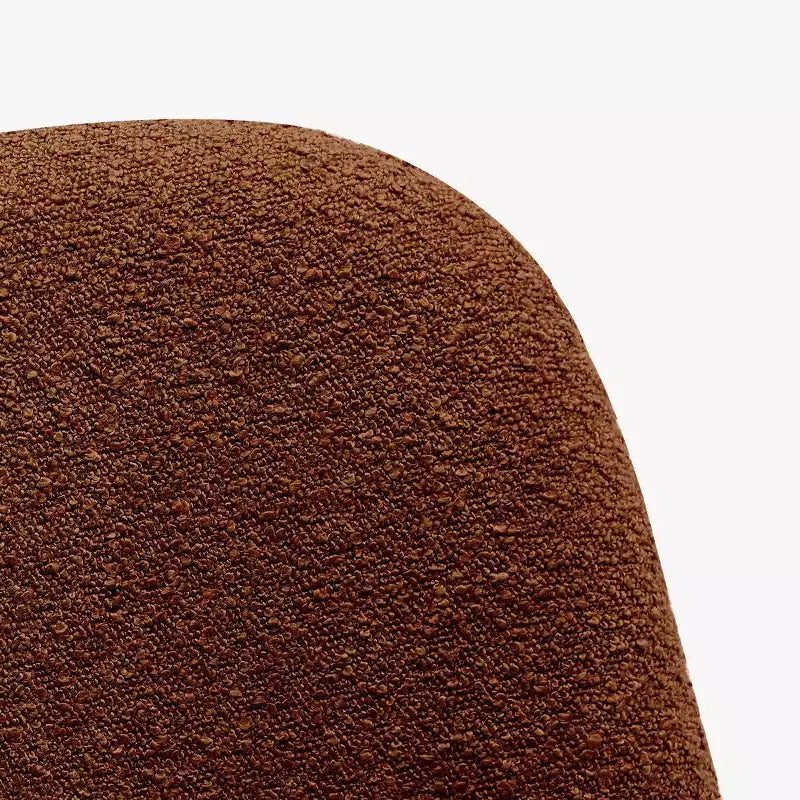 Chaise de salle à manger en bouclette rembourrée de style milieu de siècle WestinTrends