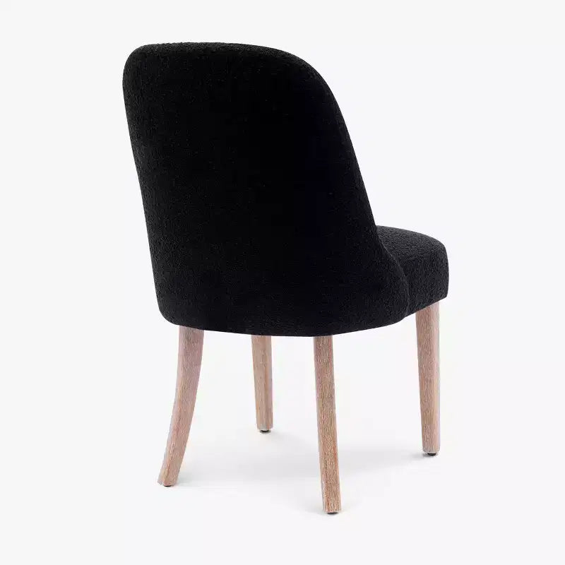 Chaise de salle à manger en bouclette rembourrée de style milieu de siècle WestinTrends