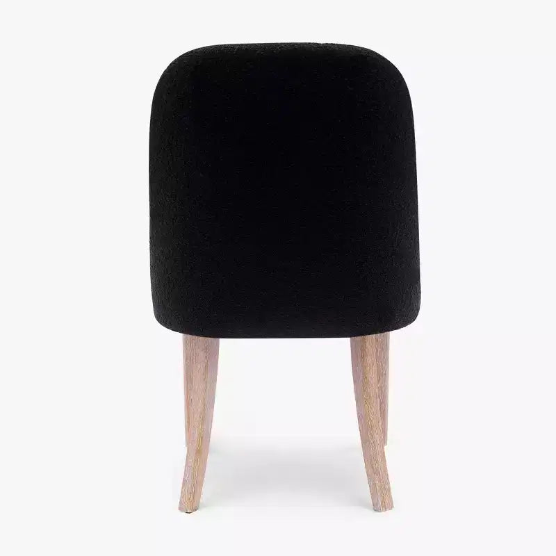 Chaise de salle à manger en bouclette rembourrée de style milieu de siècle WestinTrends