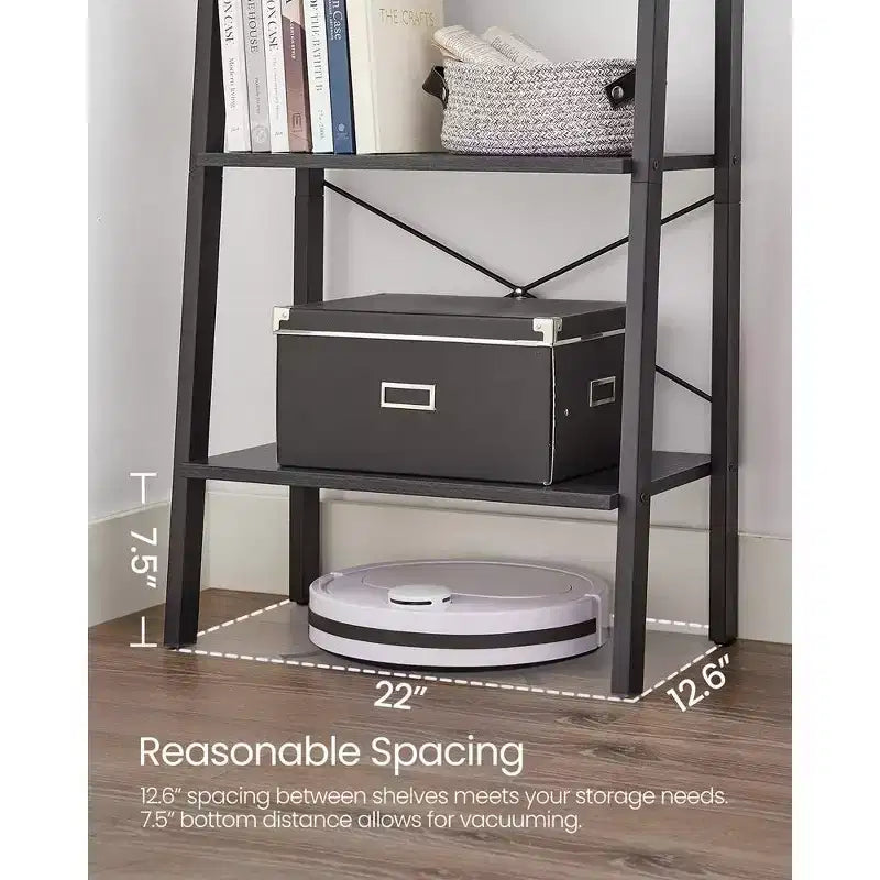 VASAGLE Étagère échelle à 4 niveaux Bibliothèque Meuble de rangement Étagères