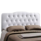 Tête de lit Annabel en vinyle rembourré blanc - Modway