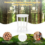 Lot de 2 tables d'appoint rondes à 2 niveaux, 45 cm, avec pieds en bois d'hévéa