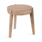 Kate and Laurel Vola Wood Side Table, 17x17x18, Natural