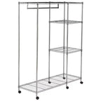 Portant à vêtements réglable Betsy (roulettes/roues en option) - HAC1008 - Chrome - Safavieh