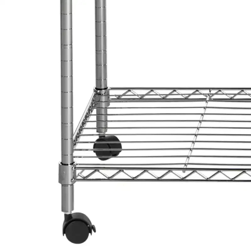 Portant à vêtements réglable Betsy (roulettes/roues en option) - HAC1008 - Chrome - Safavieh