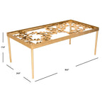 Antique Gold Leaf Coffee Table 48"W x 24"D x 18"H