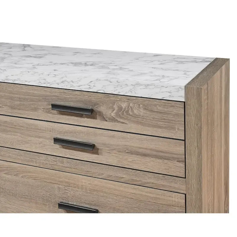 6-Piece Light Brown Panel Bedroom Set