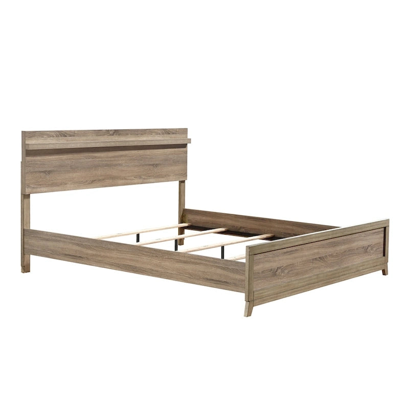 4-Piece Light Brown Panel Bedroom Set