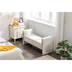 Velvet Storage Bench with Metal Trim