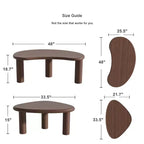 Table basse rectangulaire Dovelina Wood Grain pour salon