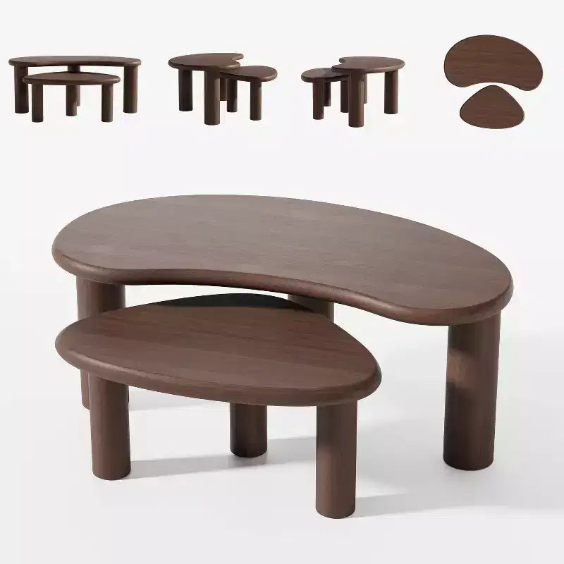 Table basse rectangulaire Dovelina Wood Grain pour salon