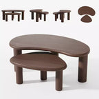 Table basse rectangulaire Dovelina Wood Grain pour salon