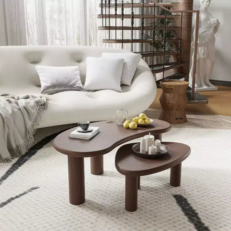 Table basse rectangulaire Dovelina Wood Grain pour salon