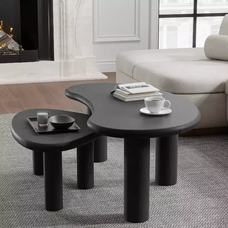 Table basse rectangulaire Dovelina Wood Grain pour salon