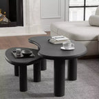 Table basse rectangulaire Dovelina Wood Grain pour salon