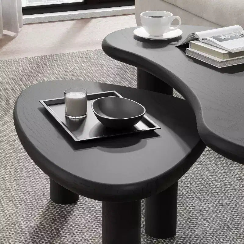 Table basse rectangulaire Dovelina Wood Grain pour salon