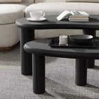 Table basse rectangulaire Dovelina Wood Grain pour salon