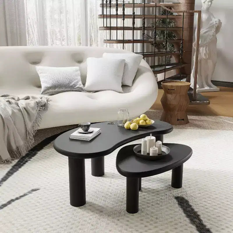 Table basse rectangulaire Dovelina Wood Grain pour salon