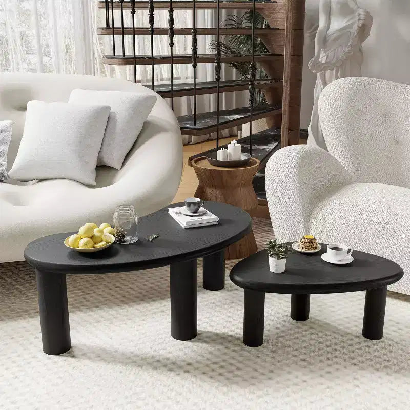 Table basse rectangulaire Dovelina Wood Grain pour salon