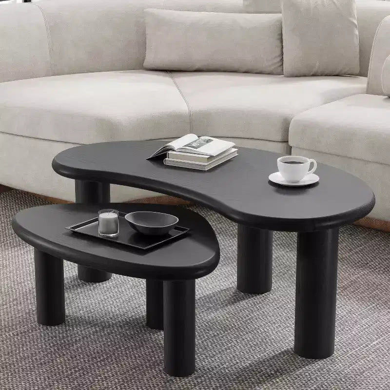 Table basse rectangulaire Dovelina Wood Grain pour salon