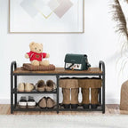 3-Tier Shoe Storage Bench with Metal Frame