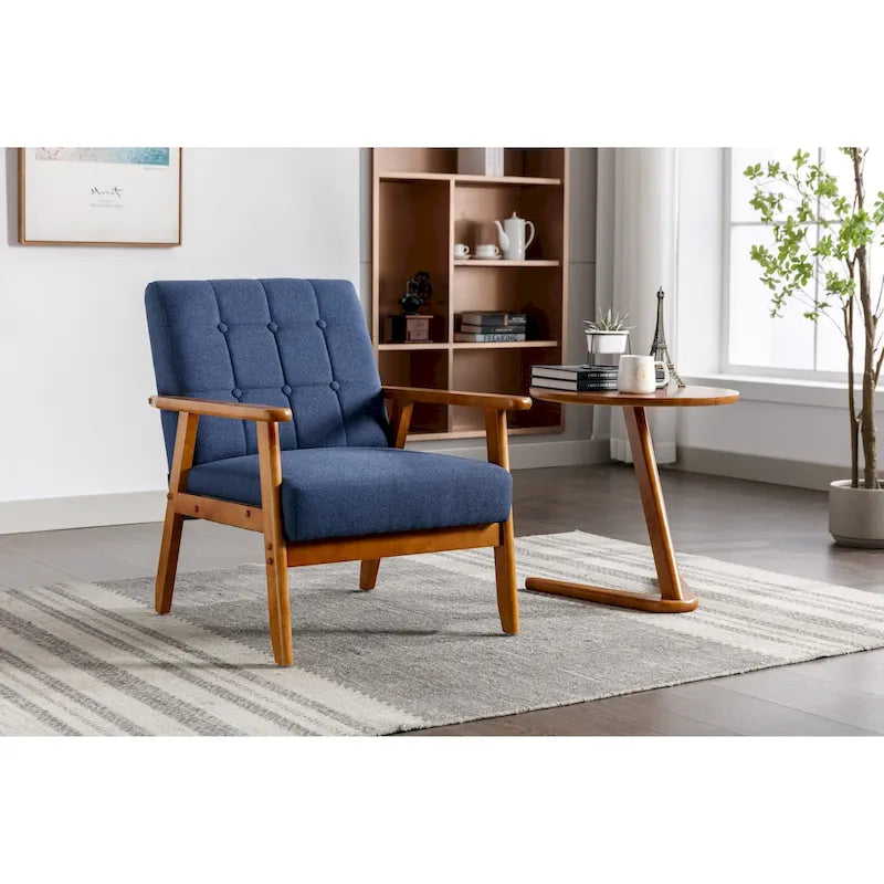 Upholstered Accent Arm Chair with Wood Frame
