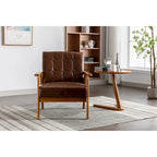 Upholstered Accent Arm Chair with Wood Frame