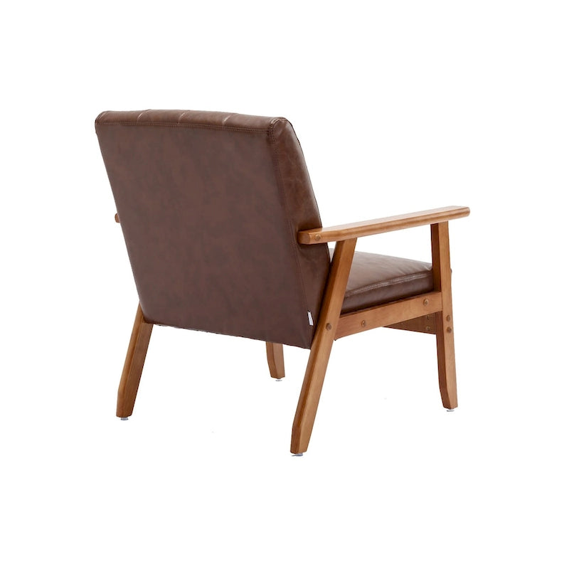 Upholstered Accent Arm Chair with Wood Frame