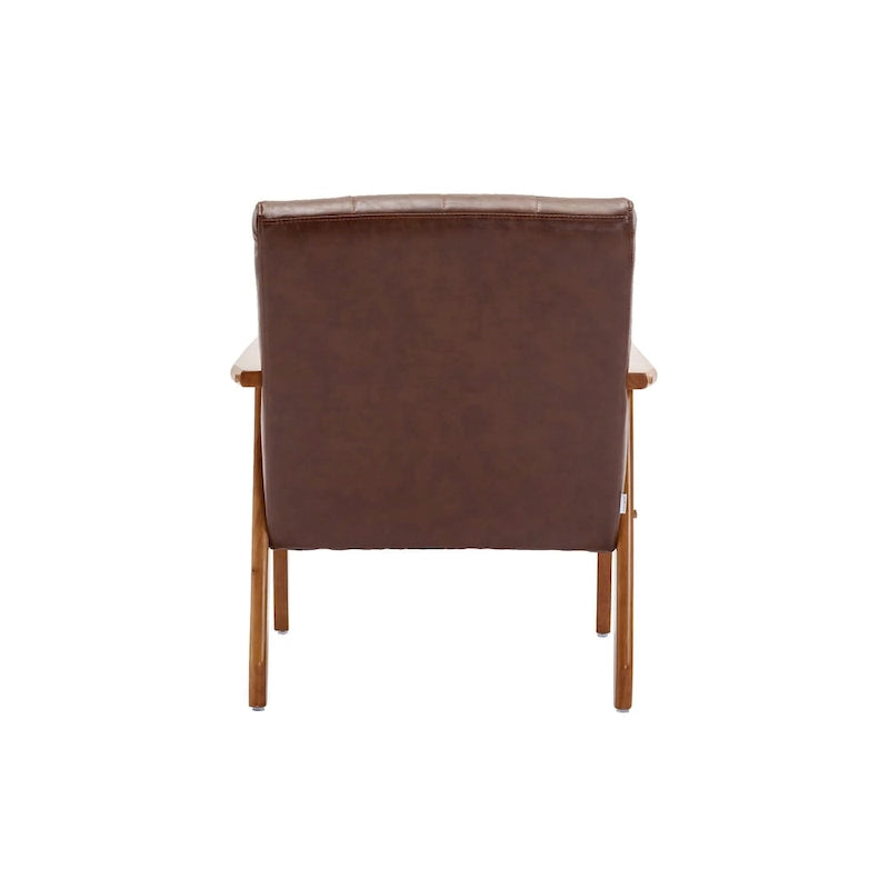 Upholstered Accent Arm Chair with Wood Frame