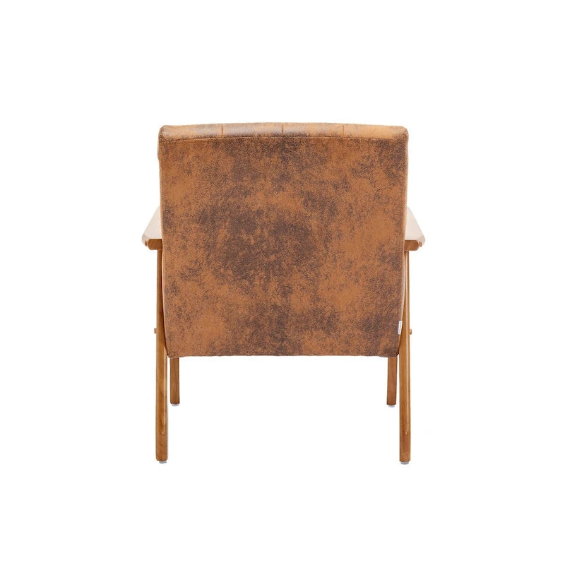 Upholstered Accent Arm Chair with Wood Frame