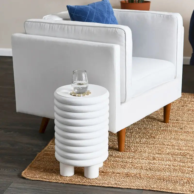 Dossier Vintage Solid Wood End Table or Stool