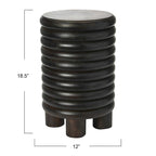 Dossier Vintage Solid Wood End Table or Stool