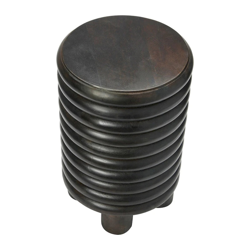 Dossier Vintage Solid Wood End Table or Stool