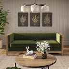 Georgia 81 Oak Wood & Rattan Sofa