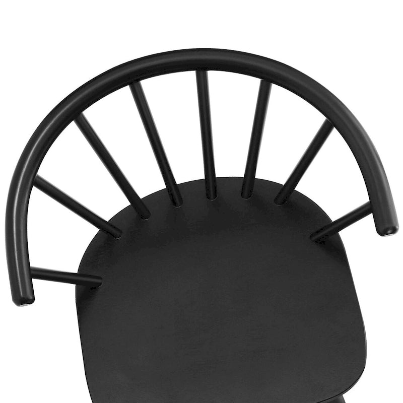 Set of 4 Wooden Spindle Back Dining Chairs