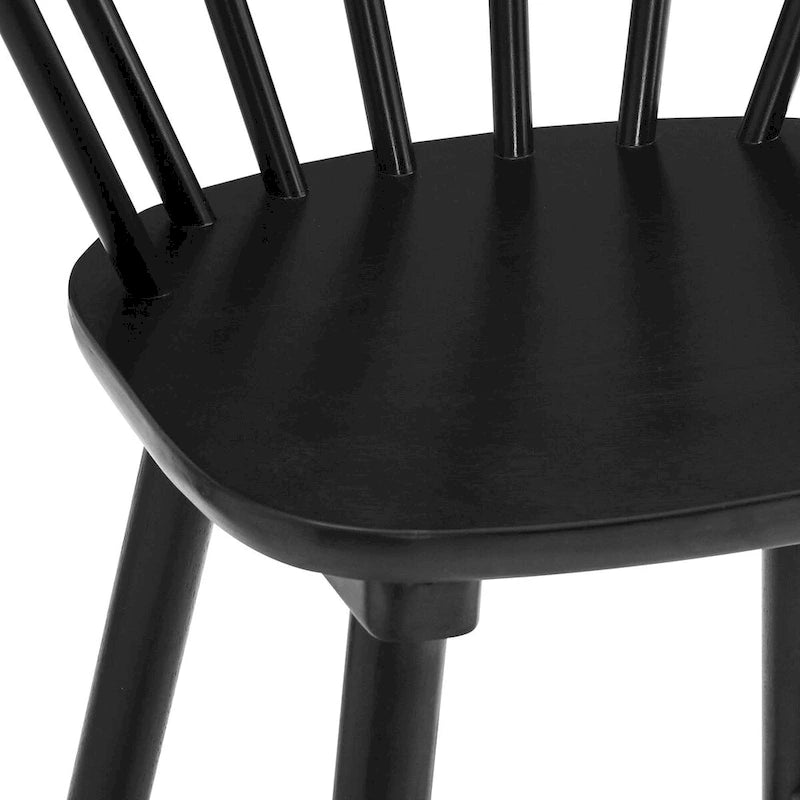 Set of 4 Wooden Spindle Back Dining Chairs