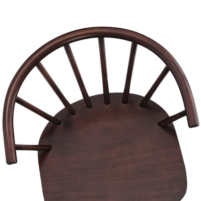 Set of 4 Wooden Spindle Back Dining Chairs