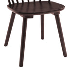 Set of 4 Wooden Spindle Back Dining Chairs