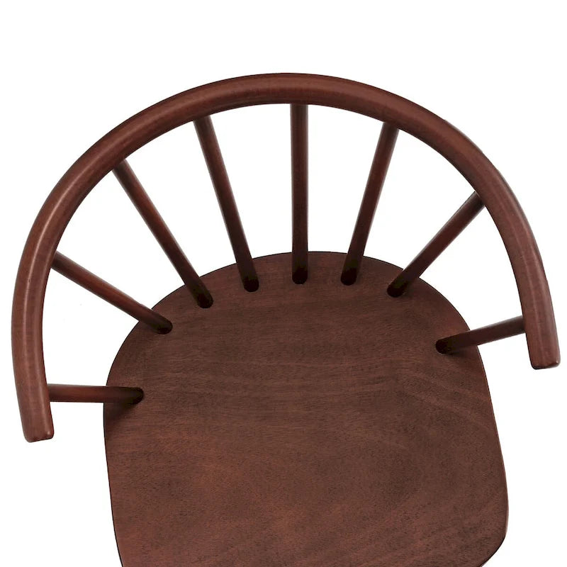 Set of 4 Wooden Spindle Back Dining Chairs