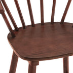 Set of 4 Wooden Spindle Back Dining Chairs