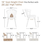 Set of 4 Wooden Spindle Back Dining Chairs