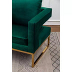 Fauteuil d'appoint contemporain rembourré Roundhill Furniture Lenola, vert