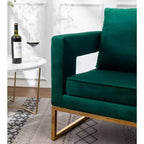 Fauteuil d'appoint contemporain rembourré Roundhill Furniture Lenola, vert