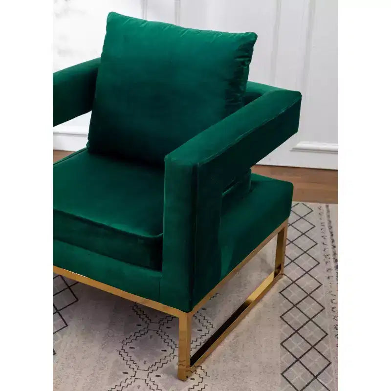 Fauteuil d'appoint contemporain rembourré Roundhill Furniture Lenola, vert