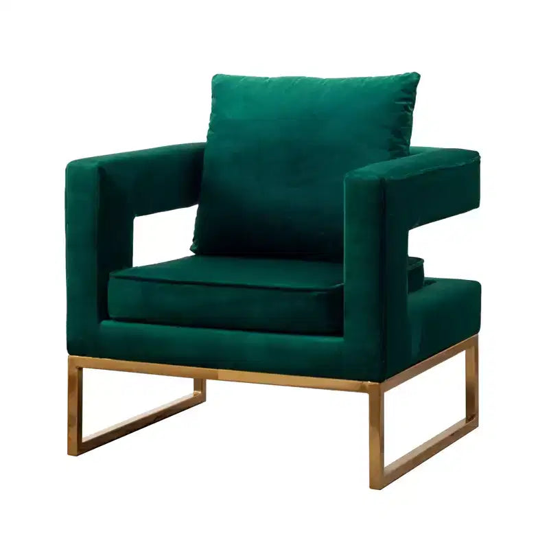 Fauteuil d'appoint contemporain rembourré Roundhill Furniture Lenola, vert