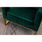 Fauteuil d'appoint contemporain rembourré Roundhill Furniture Lenola, vert