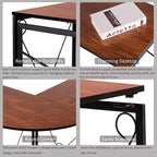 VECELO Bureau d'angle en L pour ordinateur, poste de travail d'écriture pour bureau à domicile, table de jeu de 150 cm