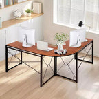VECELO Bureau d'angle en L pour ordinateur, poste de travail d'écriture pour bureau à domicile, table de jeu de 150 cm